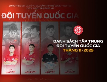 Triệu tập ĐTQG tháng 11/2025: Văn Việt được chọn, Công Phương - Văn Khang chắc suất