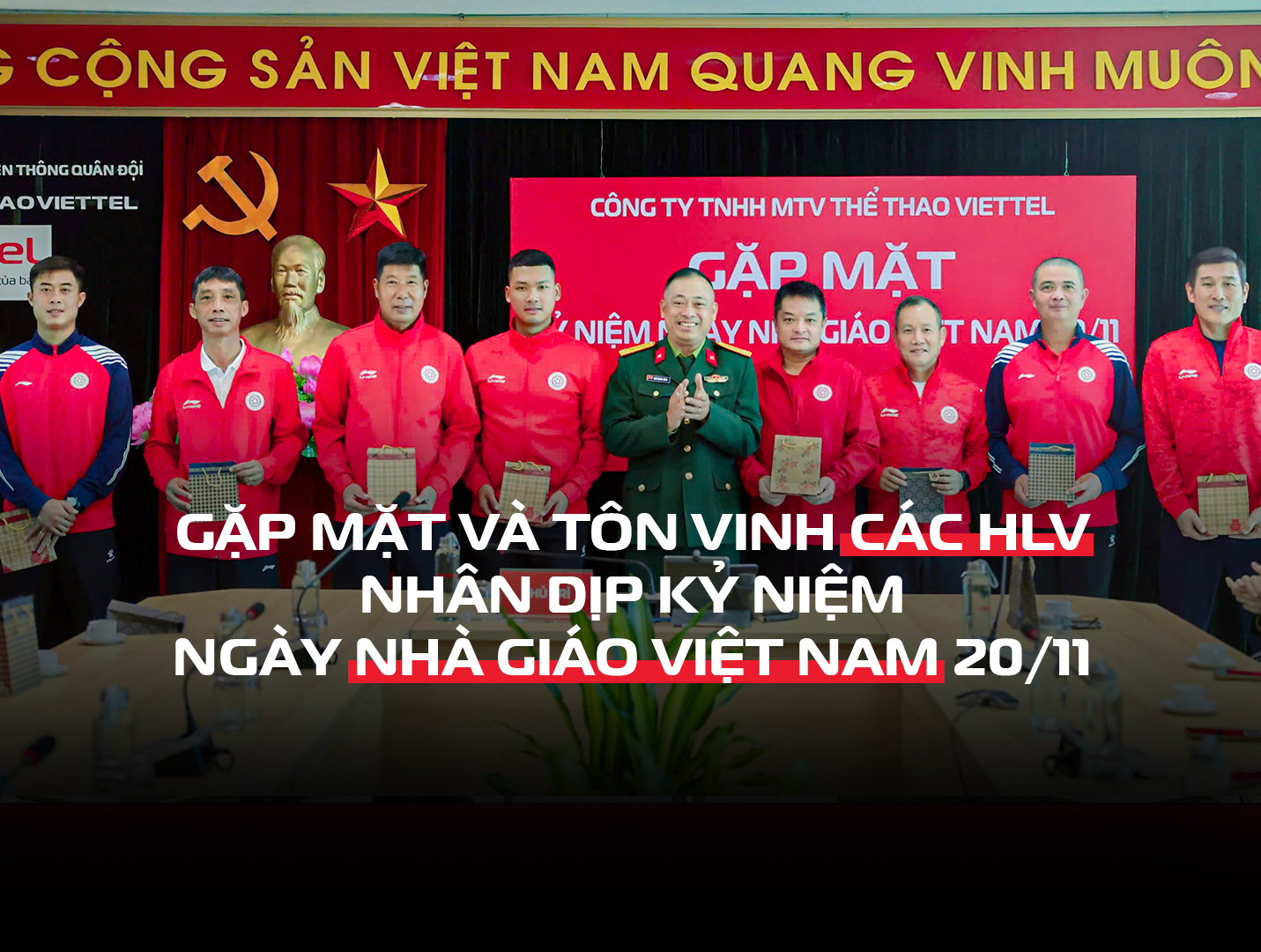 Gặp mặt và tôn vinh tập thể huấn luyện viên đang công tác tại CLB Thể Công - Viettel