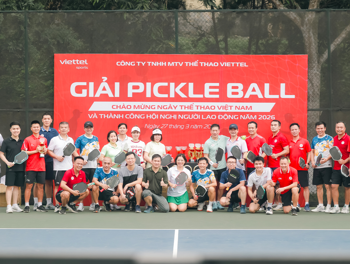 Viettel Sports tổ chức giải Pickleball chào mừng Ngày Thể thao Việt Nam 27/3 và Hội nghị Người lao động 2026