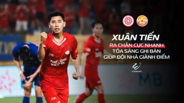 Đinh Xuân Tiến bùng nổ cực cháy: 2 trận đá chính, 2 bàn thắng cho Thể Công - Viettel
